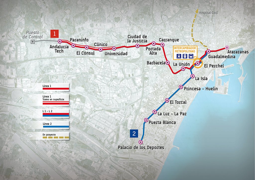 Malaga Subway Map Plan M tro Malaga Centre Ville FBUGM Malaga Subway Map Plan M tro Malaga Centre Ville FBUGM